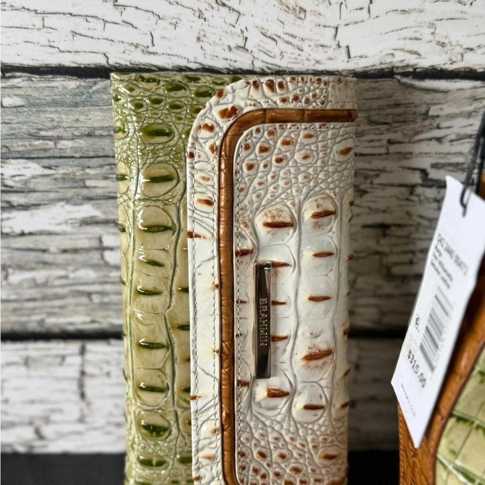 NWT SET ~ Brahmin Fern Williamette Green Margo with Cordelia Wallet - Picture 15 of 16